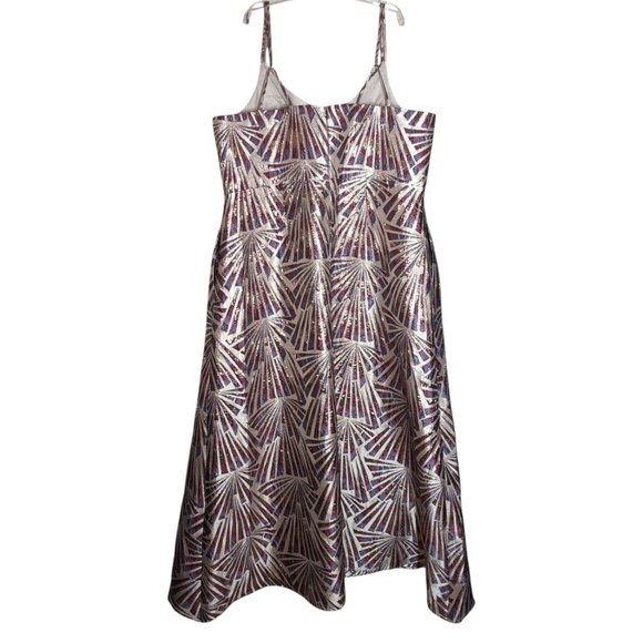 Nightway Formal Dress NWT Womens 18W NYE Prom HOCO Metallic Pockets Full Maxi - Picture 2 of 11